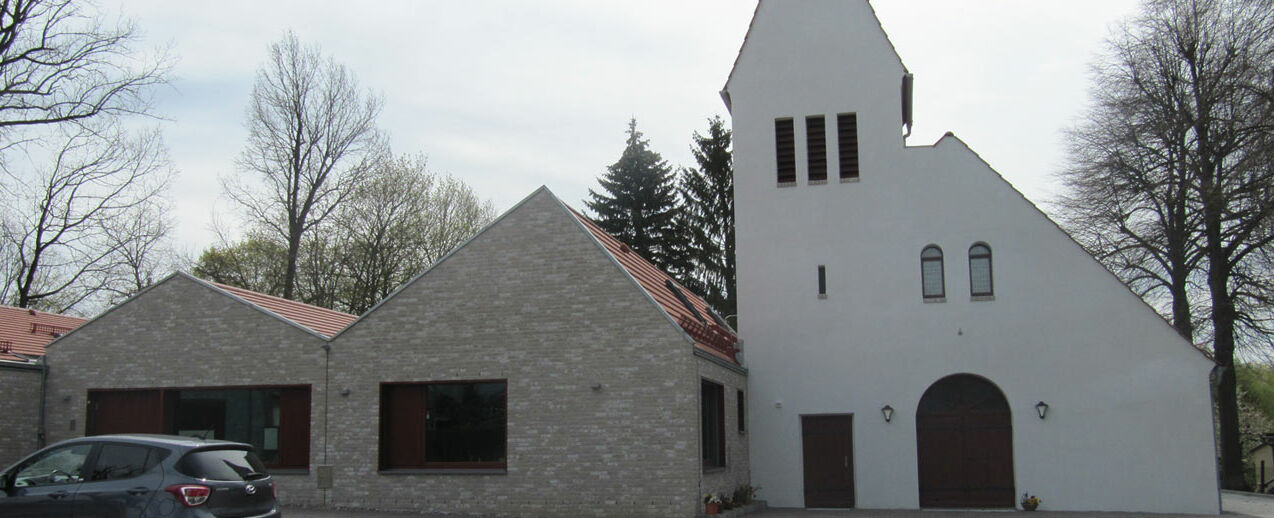 Das neue Begegnungszentrum der katholischen Kirche mit Kita in Müncheberg östlich von Berlin. (Foto: Büro D:4)