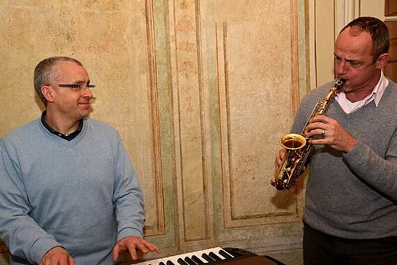 Musikalisch umrahmt wurde der Fachtag von den Brüdern Kiessig von der Manege in Berlin. Foto: Patrick Kleibold