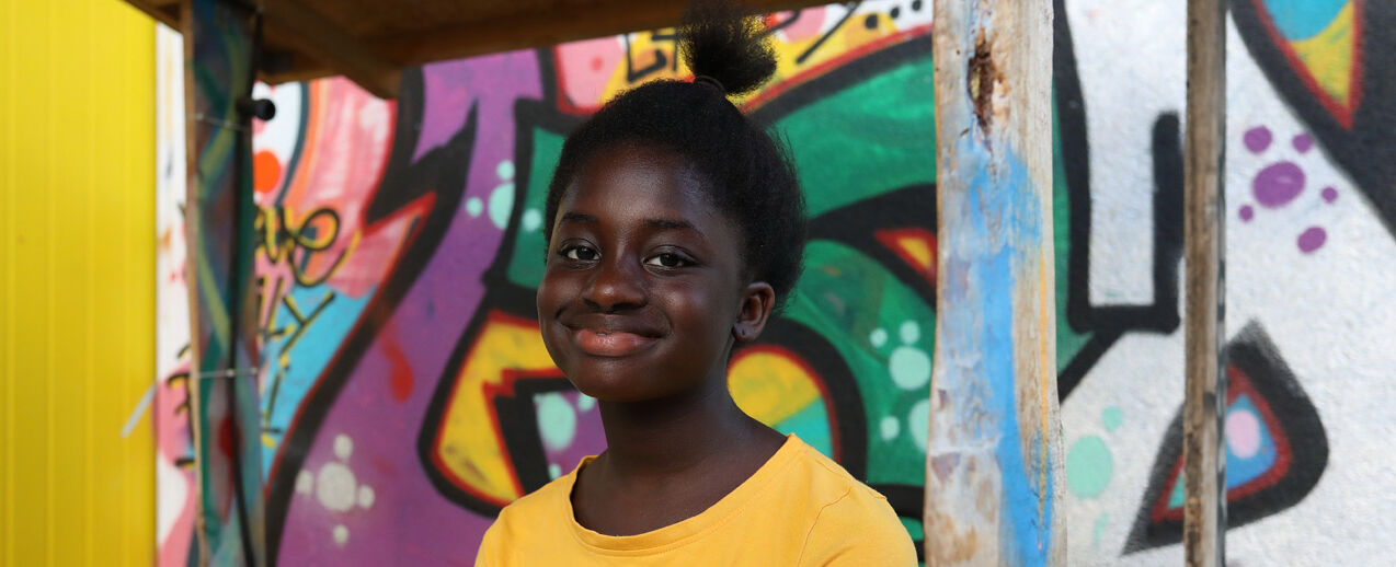 Für die 13-jährige Mariama ist das Steinhaus wie ein zweites Zuhause. (Foto: M. Nowak)