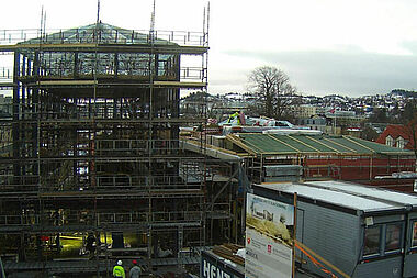Derzeitiger Stand der Bauarbeiten. Foto: Webcam