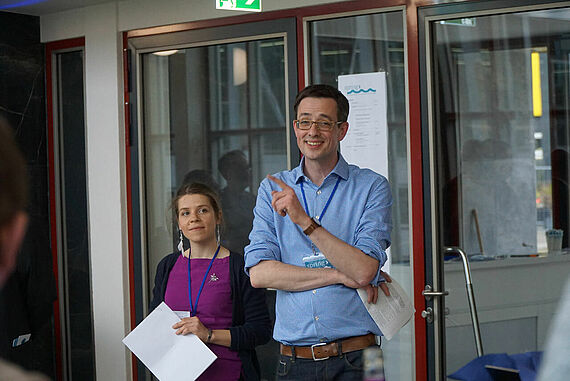 „Spring!“ wurde von Stefanie Schlenczek (Evangelische Kirche der Pfalz) und Felix Goldinger (Bistum Speyer) durchgeführt. (Foto: Katharina Goldinger)