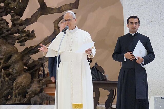 Höhepunkt der Reise: das gemeinsame Gebet mit Papst Leo XIV. Foto: Christiane Hess
