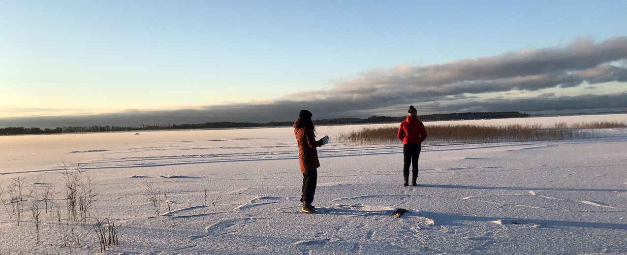 Der tägliche Spaziergang auf dem zugefrorenen Vätternsee gehörte für Luisa dazu. (Foto: Jana Schöffel)