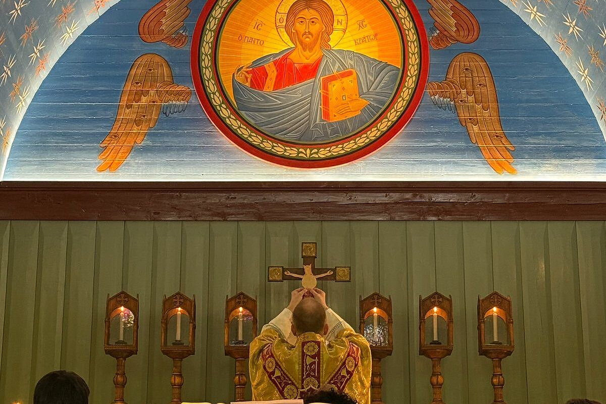 Bischof Erik Varden hielt die Messe in Stiklestad. (Foto: Pål Johannes Nes/EWTN Norge)