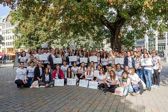 Im September 2017 kamen 10.080 Peers aus ganz Deutschland zum Welt-Suizidpräventionstag nach Berlin, um 10.080 Botschaften zusammeln. (Foto: U25)