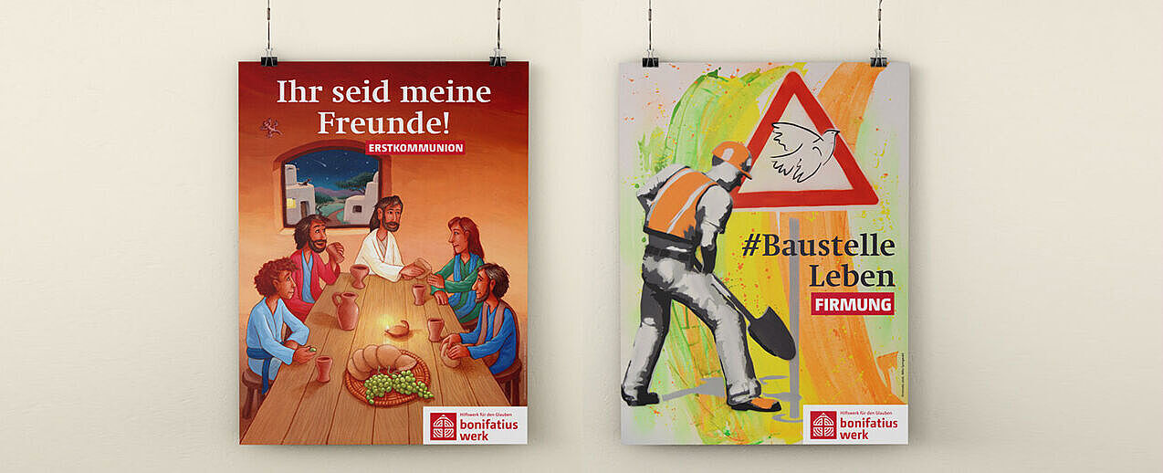 "Ihr seid meine Freunde!" und "#Baustelle Leben" lauten die Leitworte der Erstkommunion- und Firmaktion 2026 des Bonifatiuswerkes.