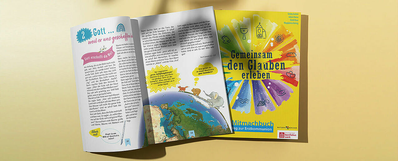 Das neue Mitmachbuch "Gemeinsam den Glauben erleben" erscheint am 1. August. (Foto: Bonifatiuswerk)