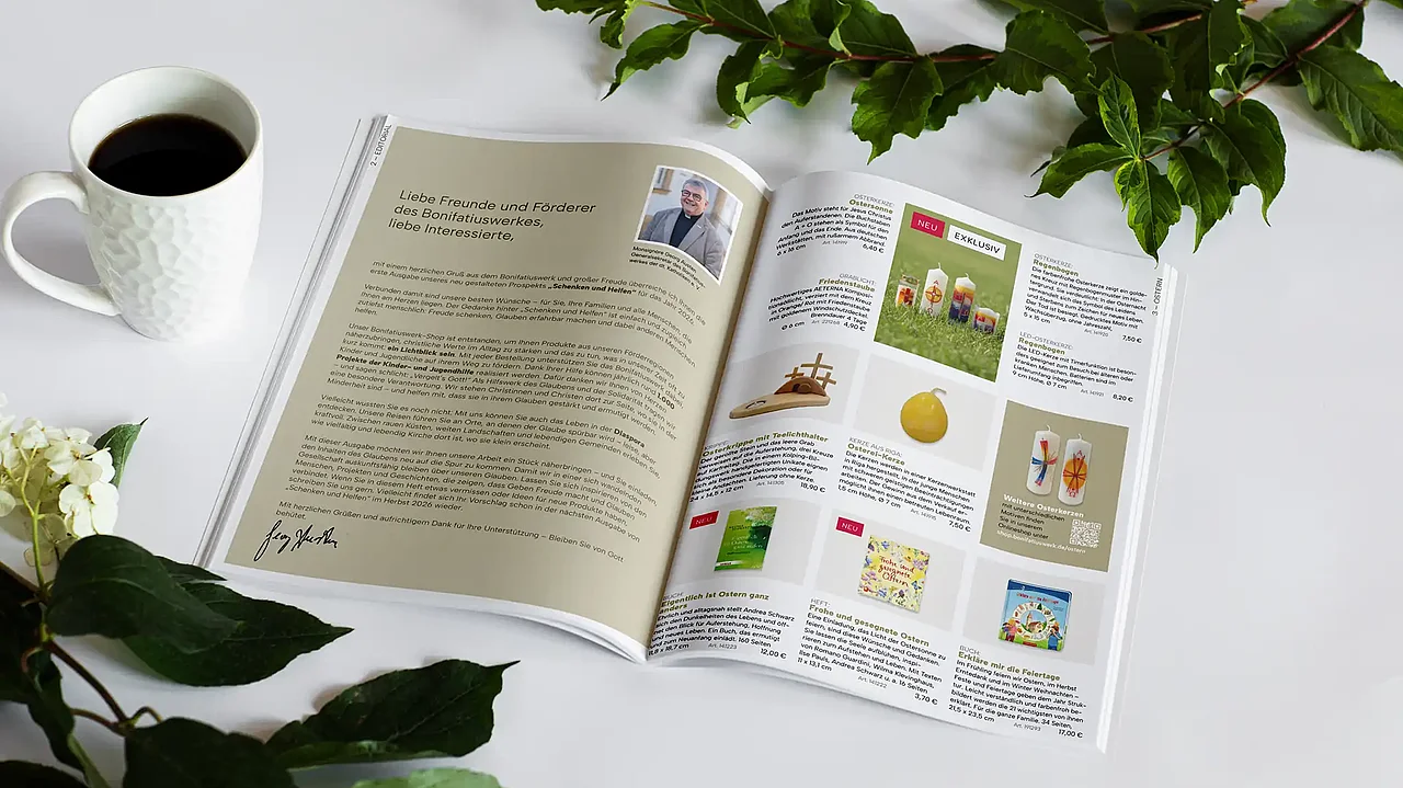 Produktkatalog "schenken & helfen"