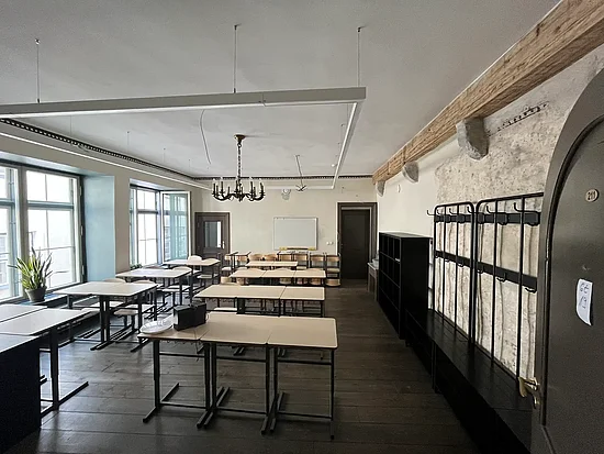 Klassenraum für den Unterricht an der Michaelschule in Tallinn. (Foto: Bonifatiuswerk) 