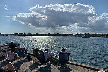 Der Ausblick vom Foodmarket Reffen auf Kopenhagen. (Foto: privat)