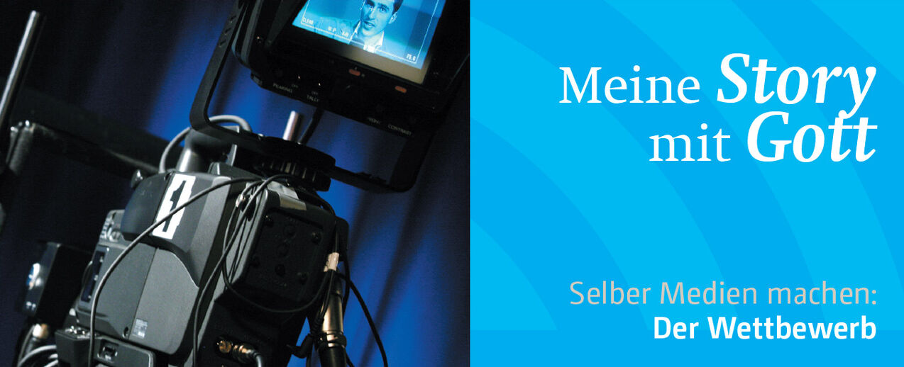 Logo: Medienwettbewerb „Meine Story mit Gott"