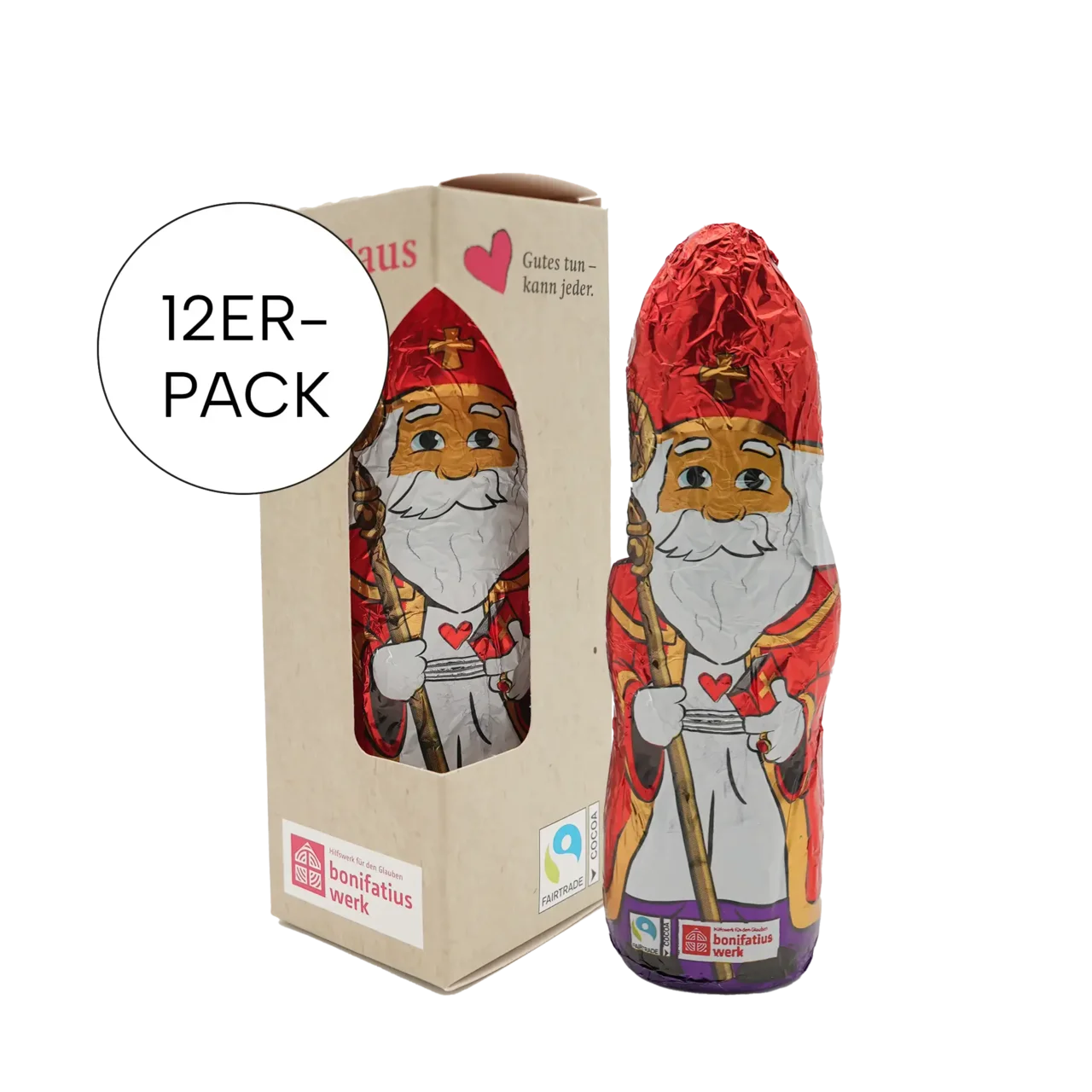 Schoko-Nikolaus-Figur, 12er Pack