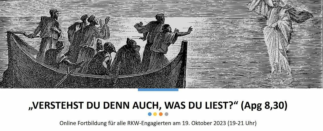 Einstiegsfolie zur RKW-Online-Fortbildung "Bibelstellen erklären und verstehen" (Quelle: Bonifatiuswerk)