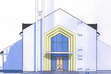 So soll es bald ausssehen, das neue Gotteshaus in Rugaji.