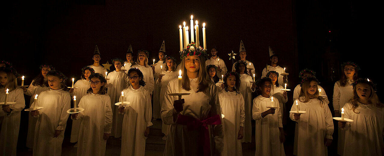 Santa Lucia, Tag der Lichterkönigin, ein wichtiges Ereignis in der Weihnachtszeit in Schweden. (Foto: Reaz Uddin)