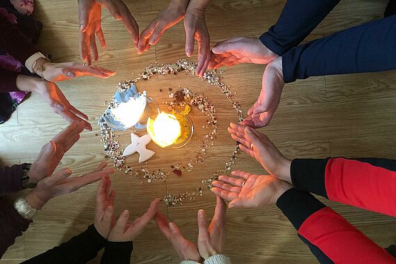 Gemeinsames Gebet der Dominikanerinnen für die Menschen in der Ukraine (Foto: Dominikanerinnen)