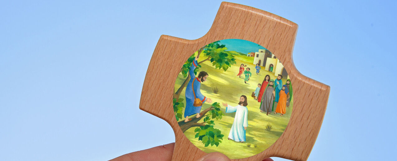 Das Holzkreuz zum diesjährigen Erstkommunion-Motto. (Foto: Bonifatiuswerk)