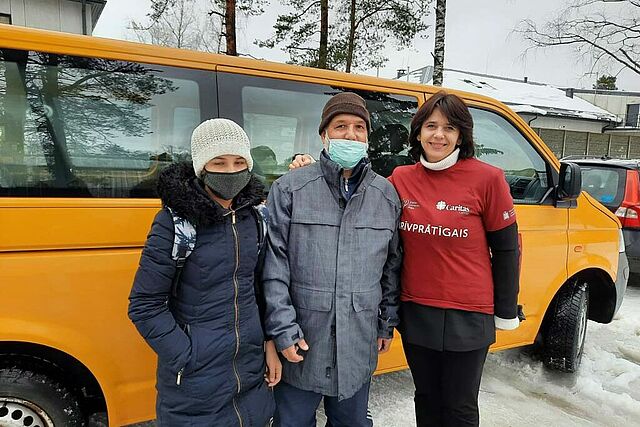 Die Caritas unterstützt die Aufnahme der Geflüchteten. (Foto: Caritas Latvia)