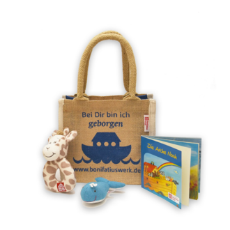 Tasche zur Geburt und Taufe – Motiv Arche