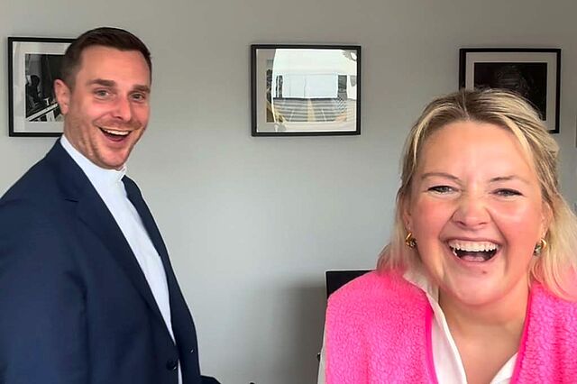 Das katholische Instagram-Duo: Pfarrer David Grüntjens und Michelle Engel. Foto: Michelle Engel