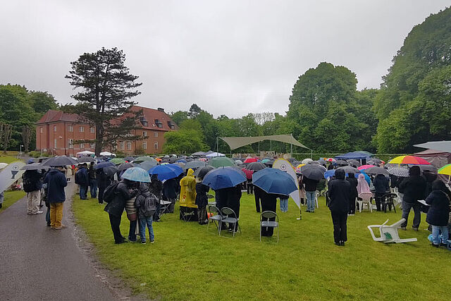 Trotz Regen: Eine bewegende Wallfahrt mit vielen Begegnungen. (Foto: C. Rink)