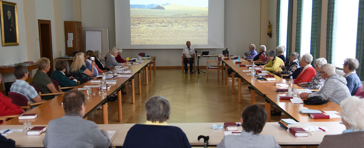 Pater Andreas Knapp referiert über Spiritualität und Geschwisterlichkeit (Foto: Theresa Meier)