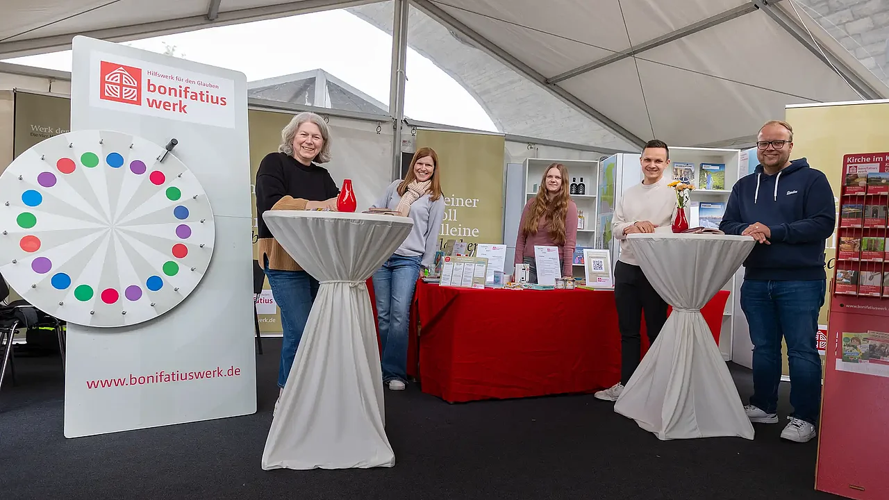 Das Bonifatiuswerk beim Katholikentag in Würzburg. (Foto: Hartmut Salzmann)