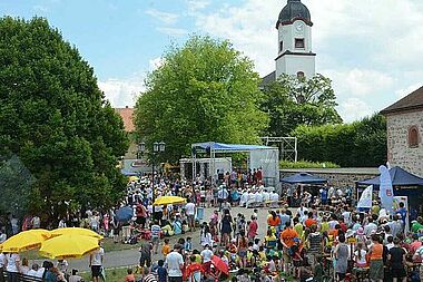 Abschlussgottesdienst der Kinderwallfahrt in Wechselburg 2014. Foto: Michael Baudisch, Bistum Dresden-Meißen