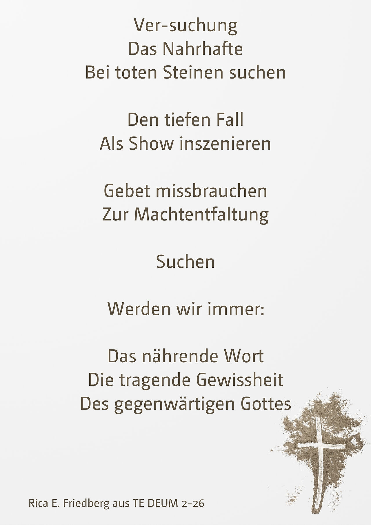 Impuls zum 5. Fastensonntag: Rica E. Friedberg