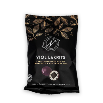 Veilchenlakritz weiße Schokolade aus Schweden