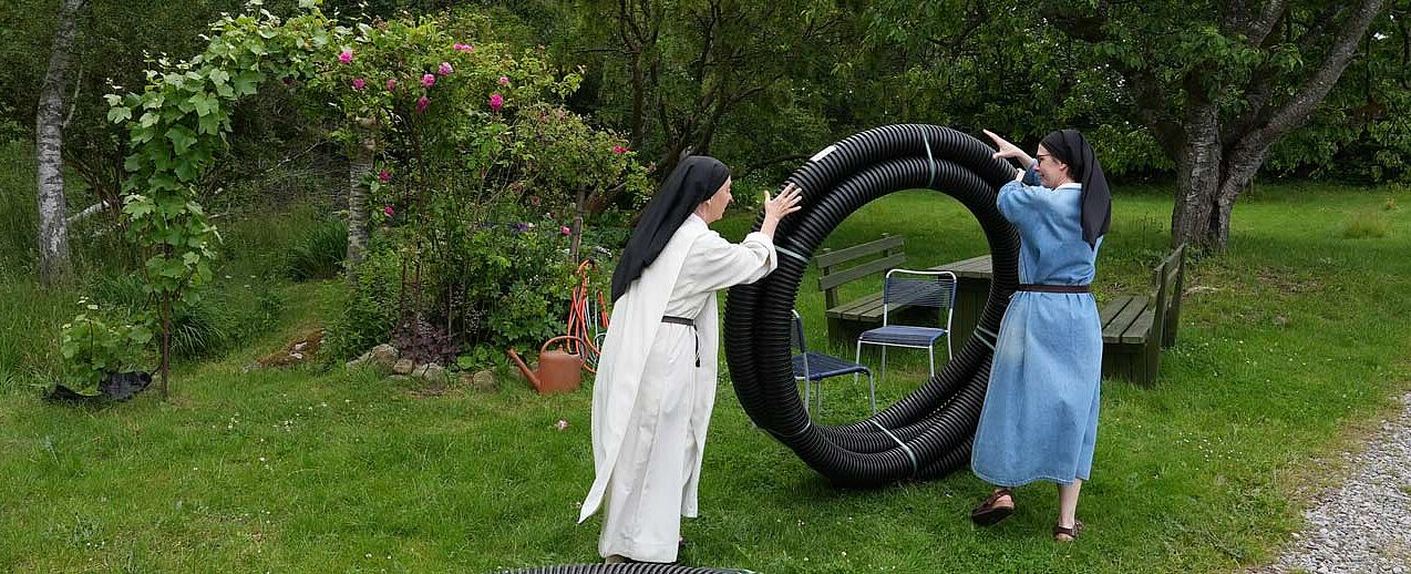 Das Heizungssystem im Kloster Rögle wurde erneuert. Bei den Bauarbeiten halfen auch die Schwestern mit. (Foto: Theresa Meier)