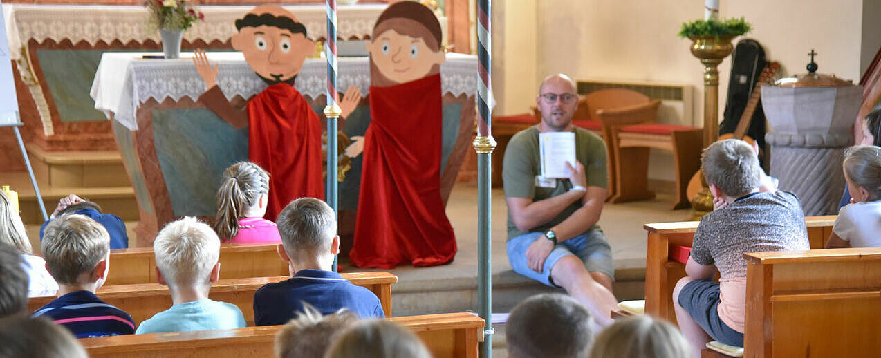 Im thüringschen Rohrberg steht die Religiöse Kinderwoche 2024 ganz im Zeichen von Franz und Klara, die vor 850 Jahren im italienischen Assisi lebten. (Foto: Simon Helmers)