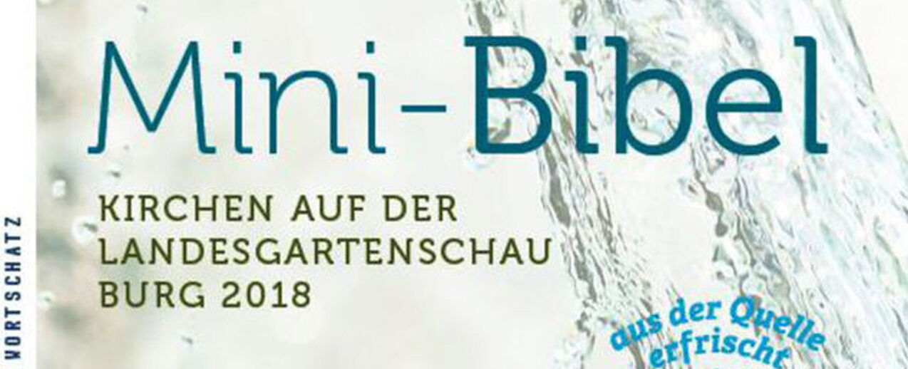 Flyer der Mini-Bibel-Lesung (Grafik: Christliche Kirchen der Stadt Burg)