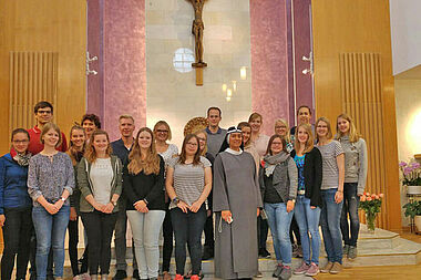 Die Reisegruppe im Birgittenkloster. Foto: Heidrun Greine