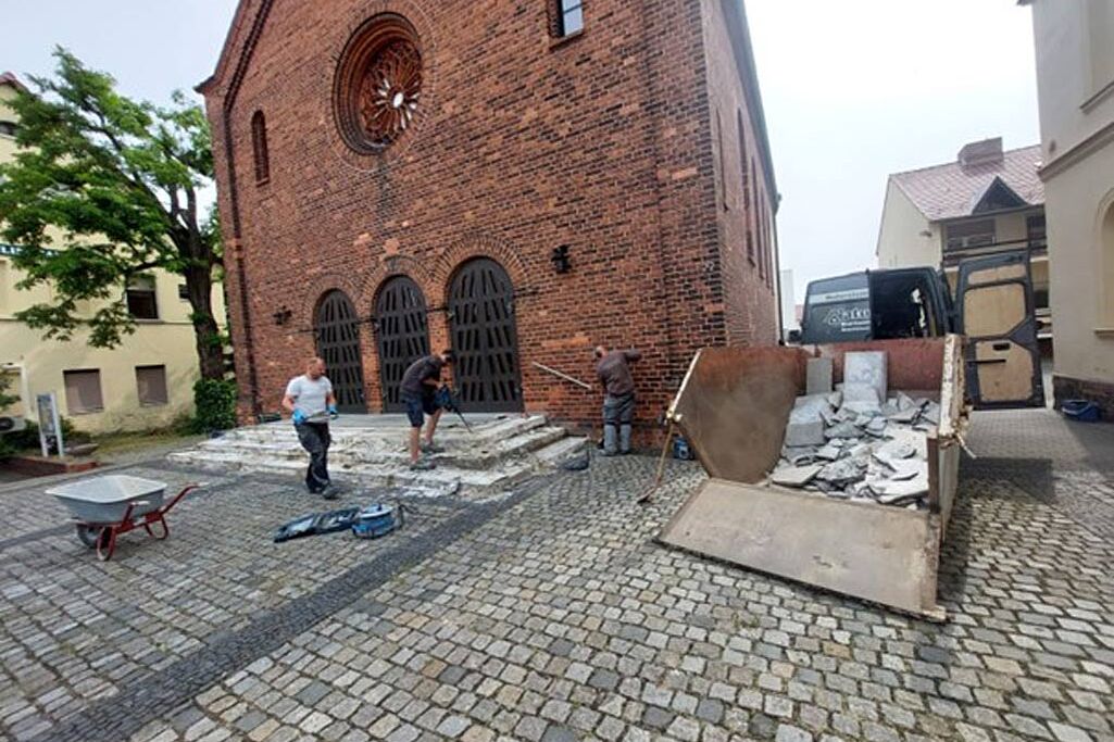 Die Baustelle ist eingerichtet. (Foto: Andreas Baron)