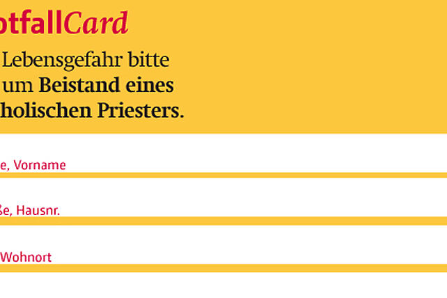 Die MIVA-NotfallCard.