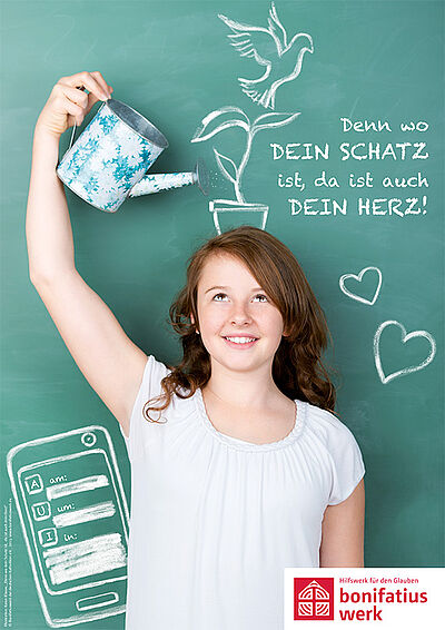 Motiv zur Aktion 2015: "Denn wo dein Schatz ist, da ist auch dein Herz"