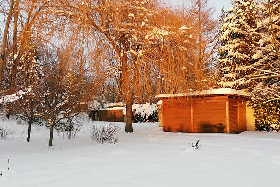 Das winterliche Idyll ist im Sommer ein großer Garten. (Foto: Privat)