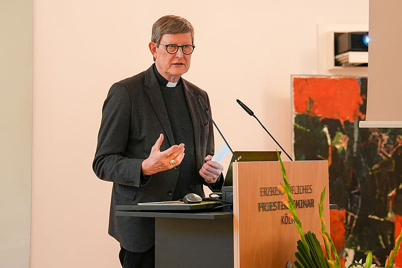 Kardinal Rainer Maria Woelki hielt ein Grußwort bei der Mitgliederversammlung des Bonifatiuswerkes in Köln.