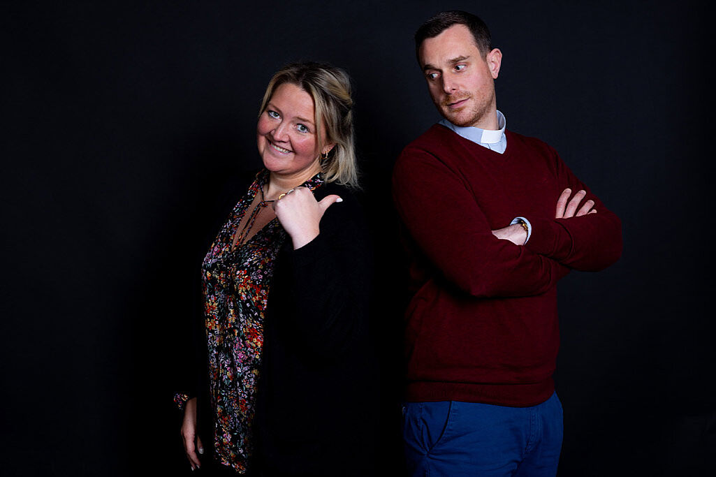 "Frengels & Chef", Michelle Engel und Pfarrer David Grüntjens, überzeugen mit ihrer authentischen und fröhlichen Art. Foto: BeckDesign Bochum