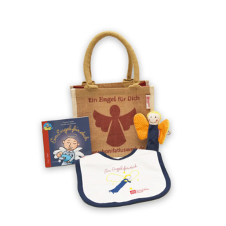 Tasche zur Geburt und Taufe – Motiv Engel