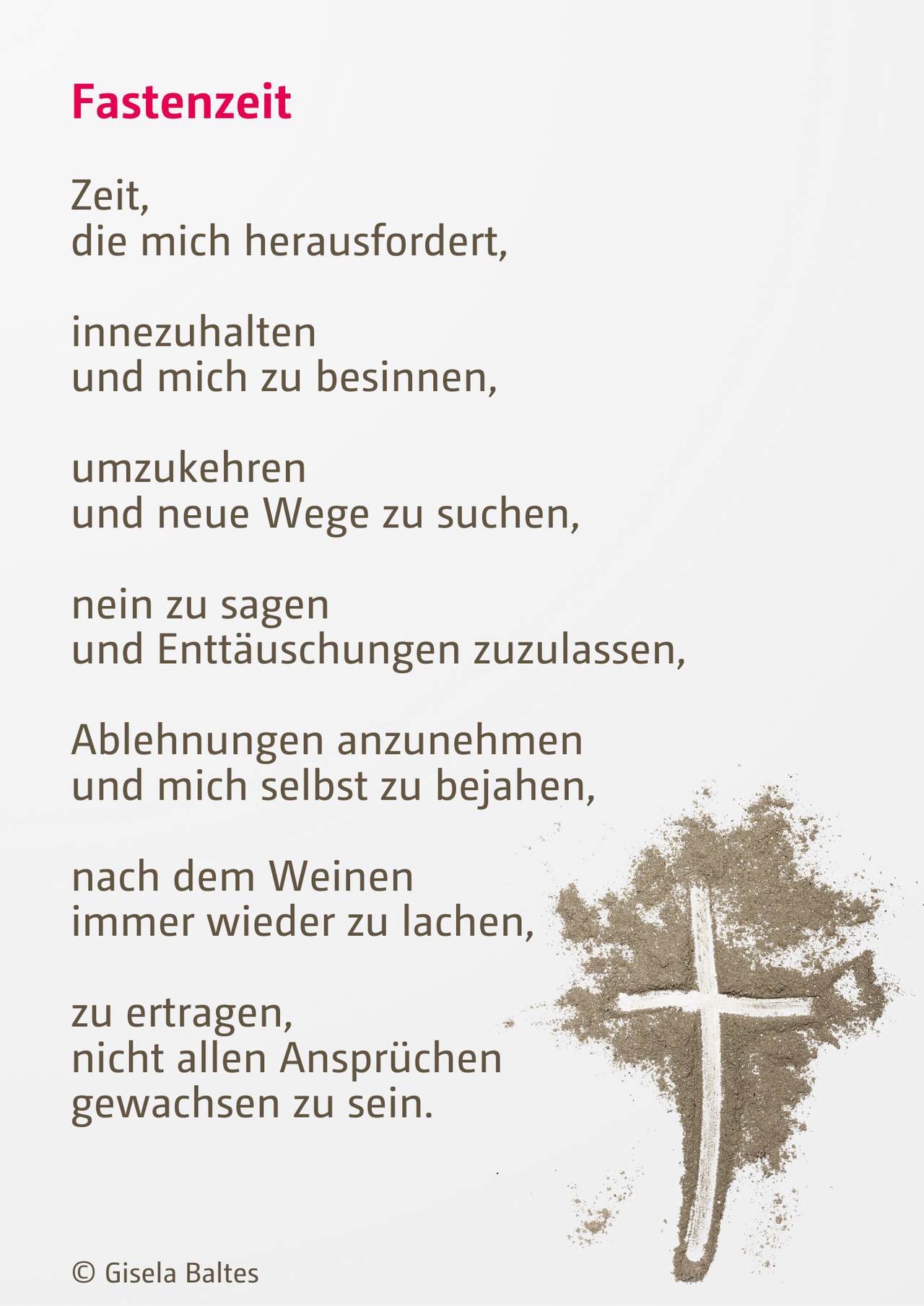 Woche 1: Impuls von Gisela Baltes