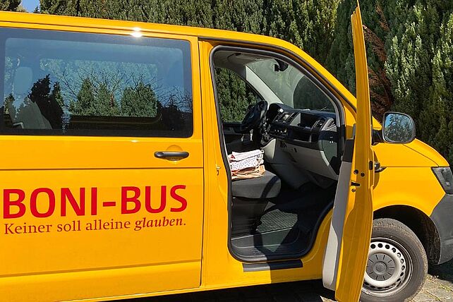 BONI-Bus als Stofftaxi in Bad Liebenwerda. (Foto: Miriam Fricke)