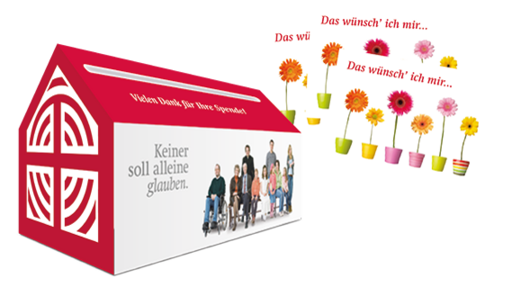 Unsere Spendenbox, das "Spendenhaus"