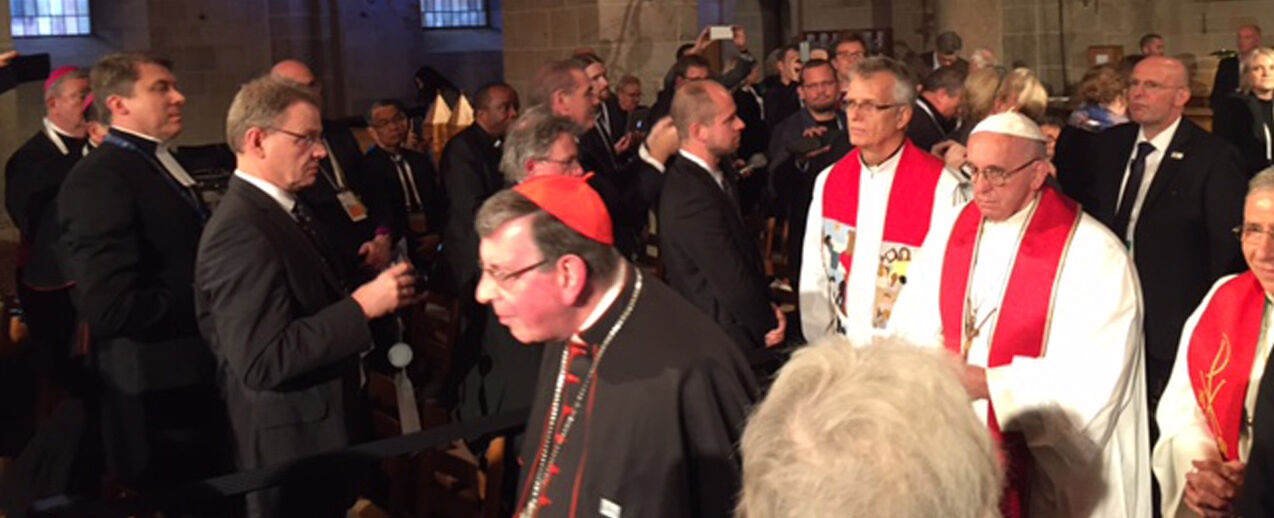 Papst Franziskus bei der ökumenischen Gedenkveranstaltung zum 500. Jahrestag der Reformation in Lund.