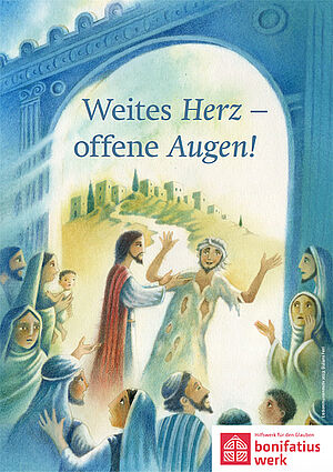 Motiv zur Aktion 2023: "Weites Herz –  offene Augen!"