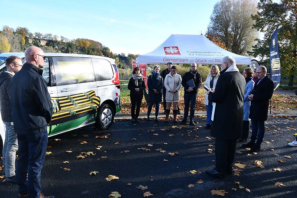 Das Caritasmobil soll neue Wege der Begegnung schaffen. (Foto: Michael Baudisch)