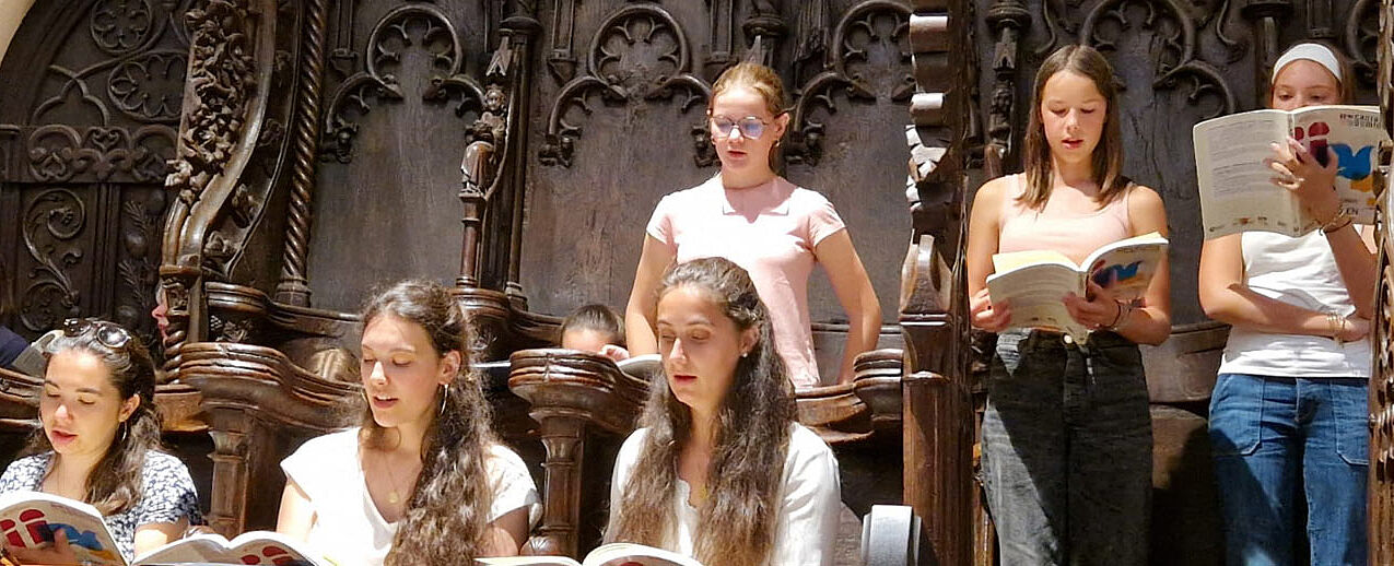 Singen für den Frieden: Anlass war das Vortreffen zum internationalen Festival des katholischen Chorverbands Pueri Cantores, das in diesem Jahr in München stattfand. (Foto: K. Rießland)