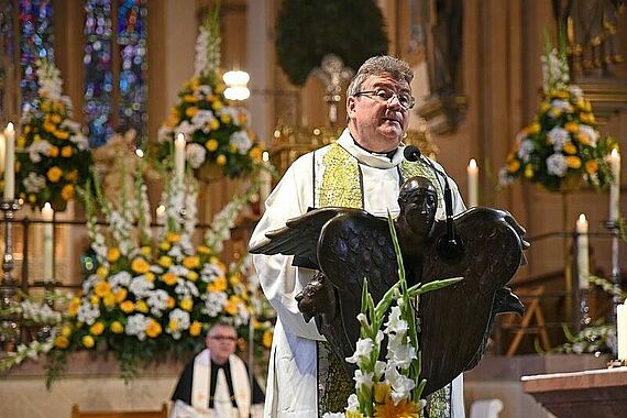 Monsignore Georg Austen bei der Libori Andacht 2017. (Foto: Patrick Kleibold)