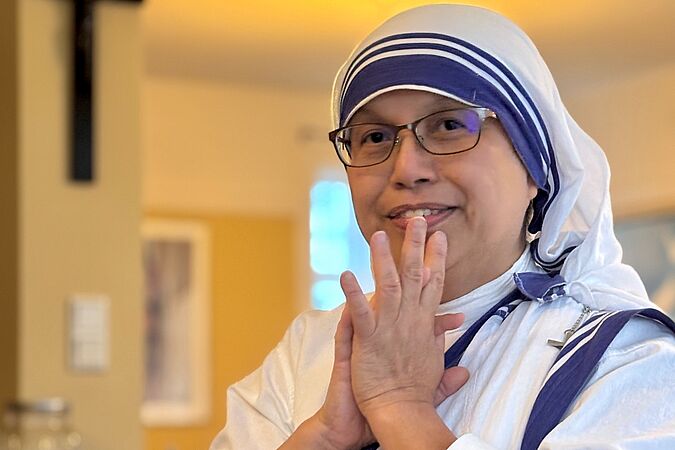 Eine Mutter-Teresa-Schwester in Reykjavik. (Foto: Msgr. Georg Austen)